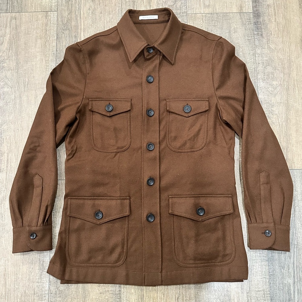 New without tags Suitsupply Rust Brown shirt jacket Shacket, size 36R